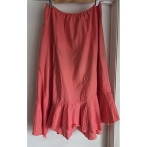Vintage Polo Garage Women's Maxi Skirt Size 2 Coral Lightweight